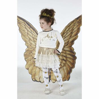 Girls Gold & Ivory Skirt
