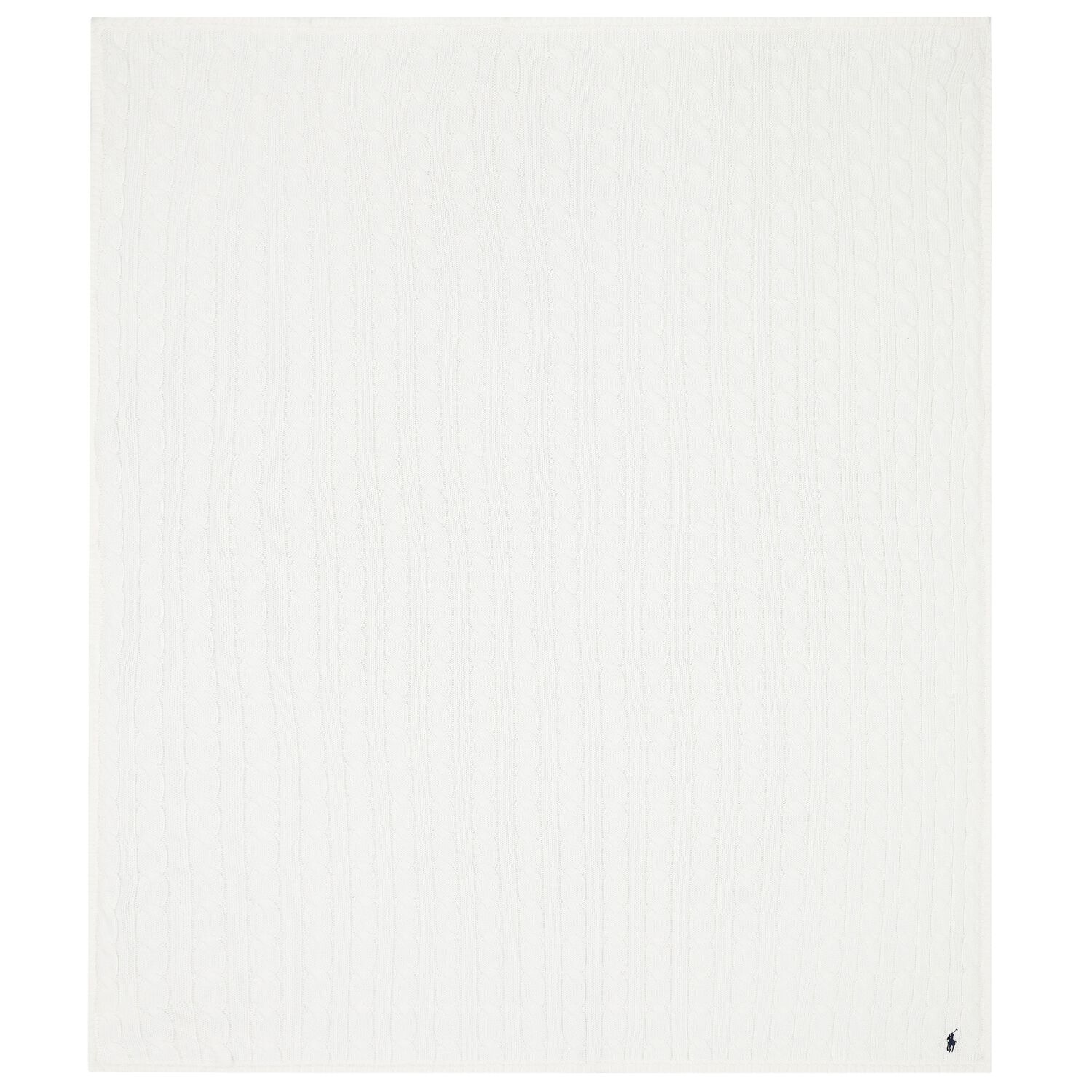 بطانية أطفال محبوكة بالشعار باللون العاجي, 1, hi-res