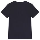 Boys Black Logo T-Shirt, 4, hi-res