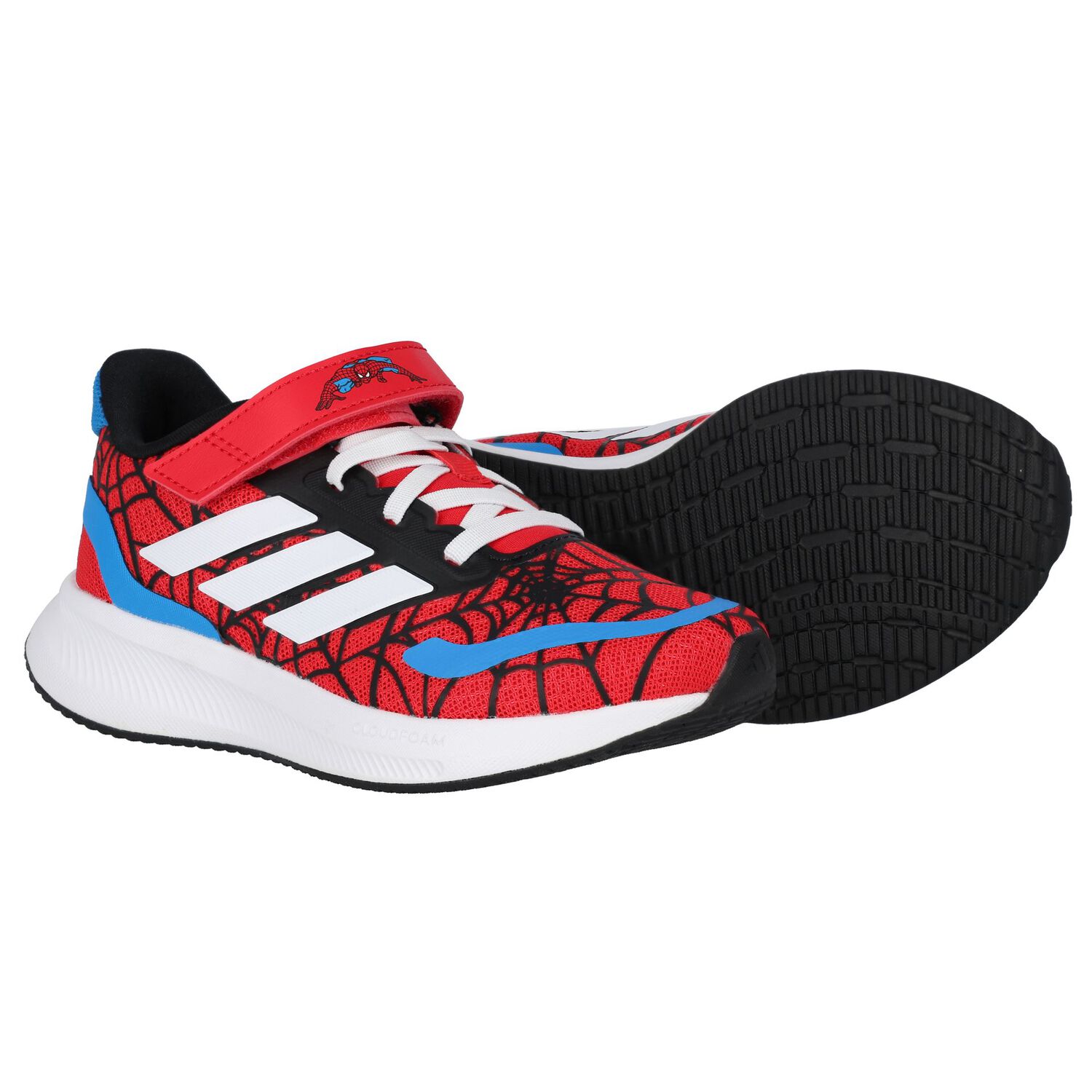 Boys Red Runfalcon Spiderman Trainers, 1, hi-res image number null