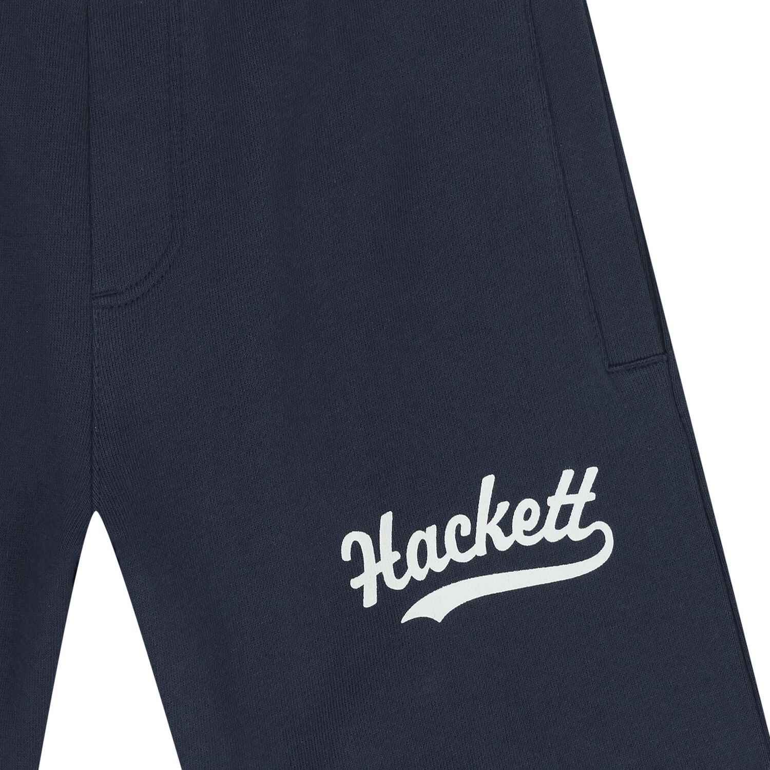 Boys Navy Blue Logo Shorts, 1, hi-res