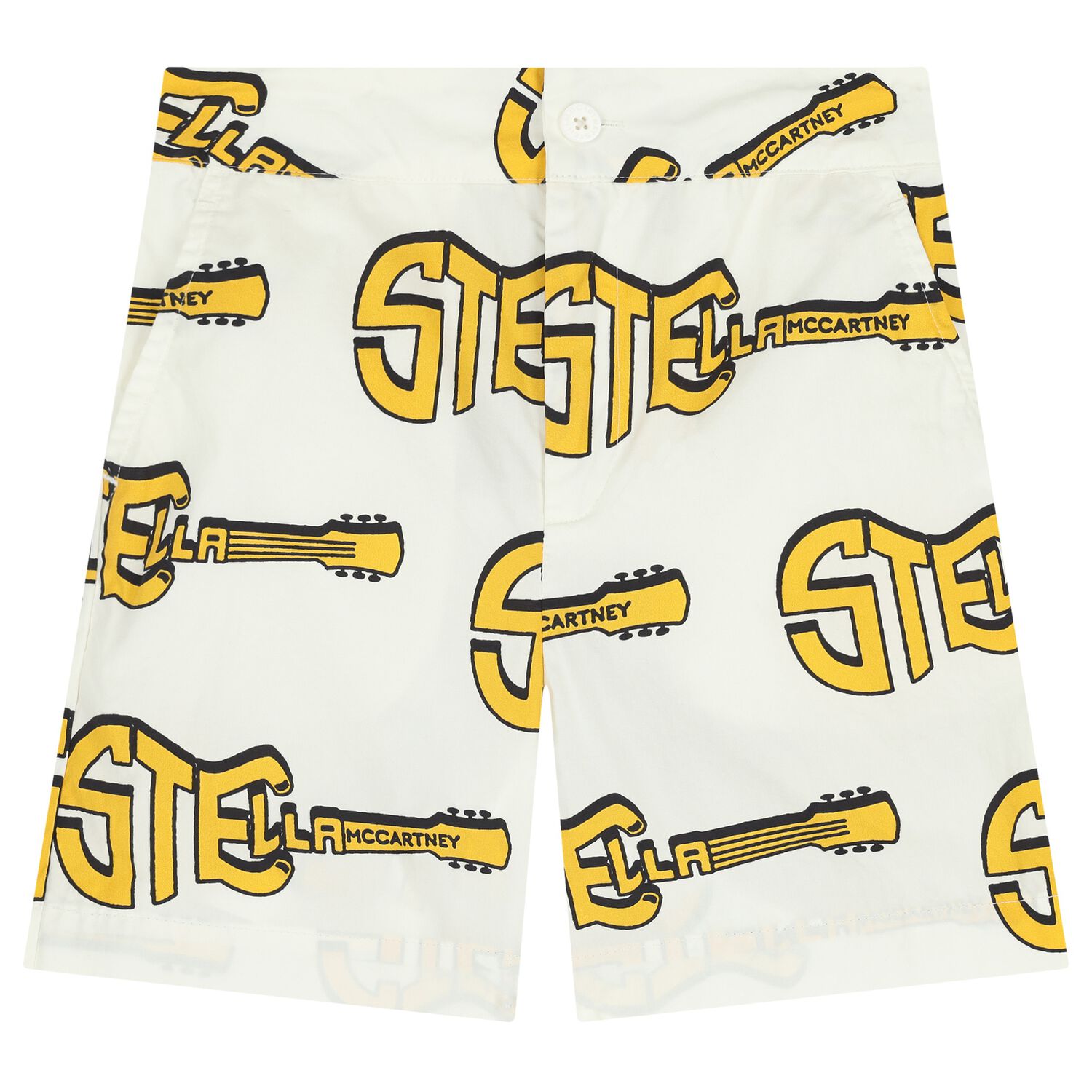 Boys Ivory Guitar Shorts, 1, hi-res