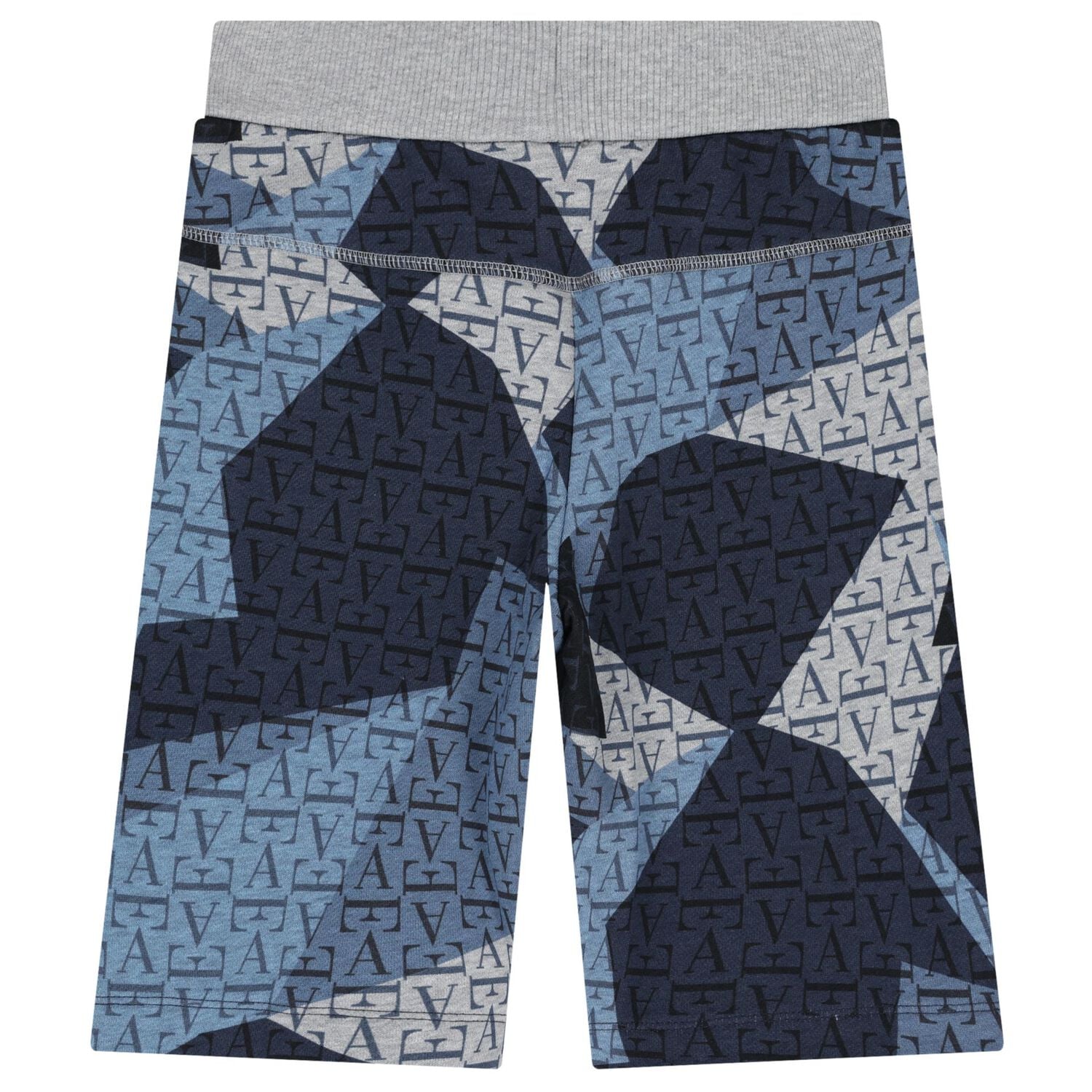 Boys Grey & Blue Logo Shorts, 2, hi-res