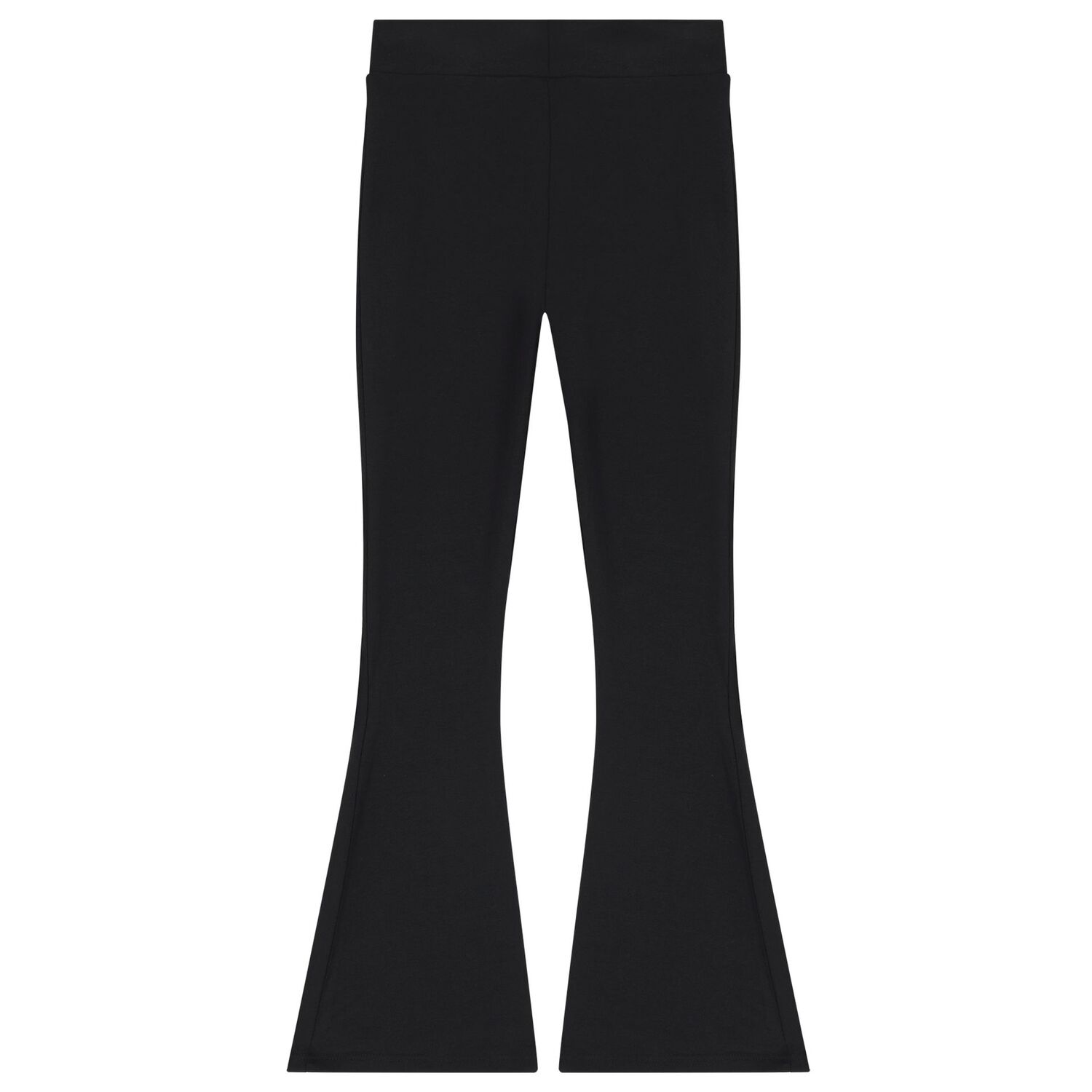 Girls Black Crystal Embellished Diamant&eacute; Logo & Flared Leggings Set, 1, hi-res