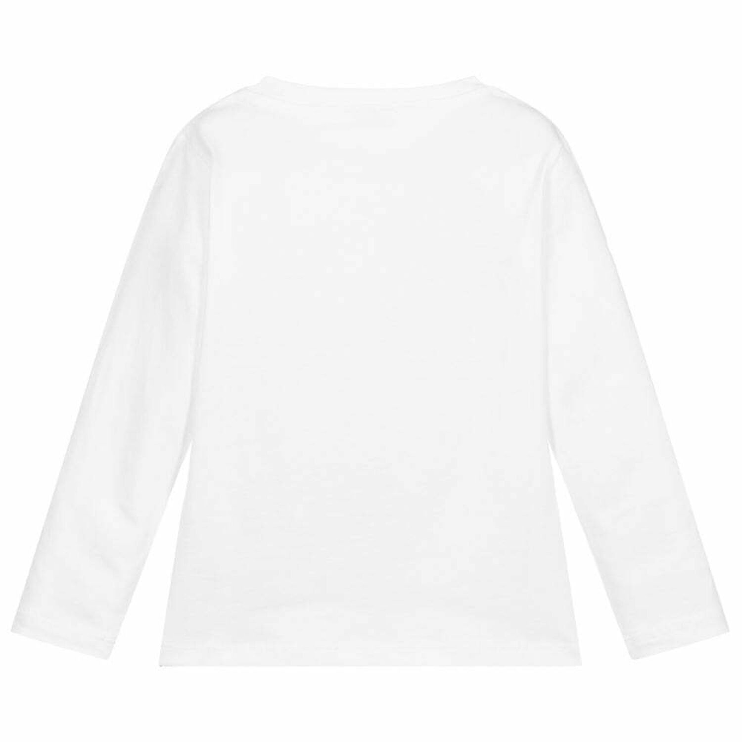 Younger Girls White Long Sleeve Top, 1, hi-res image number null