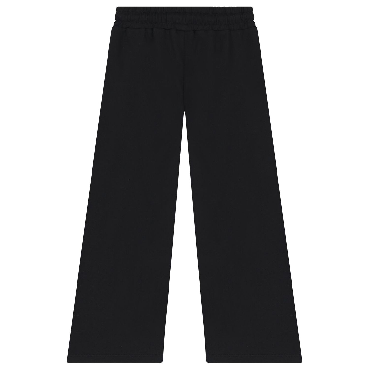 Girls Black Logo Trousers, 1, hi-res