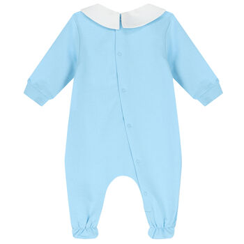 Blue Teddy Bear Logo Babygrow