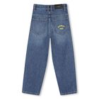 Boys Blue Logo Denim Jeans, 1, hi-res
