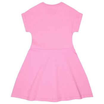 Girls Pink Logo Dress