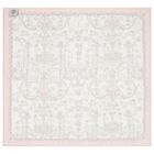 Baby Girls White & Pink Toile de Jouy Carré Swaddle & Bib Gift Set, 1, hi-res