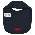 Baby Boys Navy Blue Logo Bib, 2, hi-res