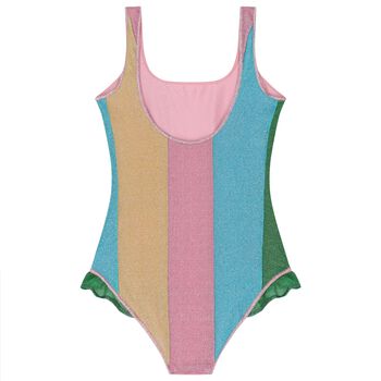 Girls Rainbow Stripe Lumiere Swimsuit