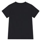 طقم شورت اولاد بالشعار بطبعه سمايلي باللون الاسود والرمادى , 1, hi-res