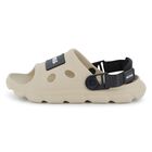 Boys Beige & Black Logo Sandals, 2, hi-res