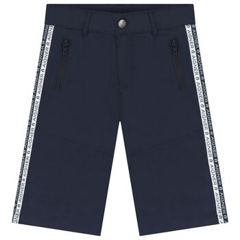 Boys Navy Blue Logo Shorts