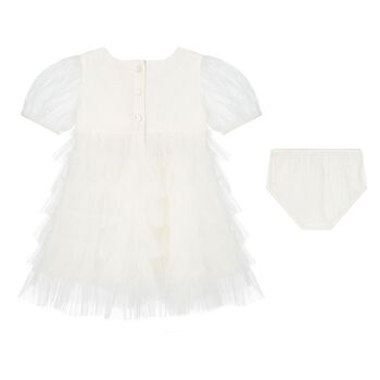 Baby Girls Ivory Tulle Dress Set