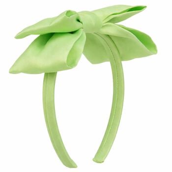 Girls Green Bow Headband