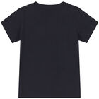 Younger Boys Navy Blue Logo T-Shirt, 2, hi-res