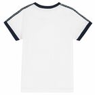 Boys White Logo T-Shirt, 1, hi-res