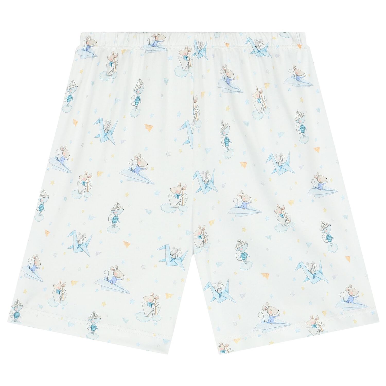 Boys White Cute Mouse Pyjamas, 1, hi-res image number null