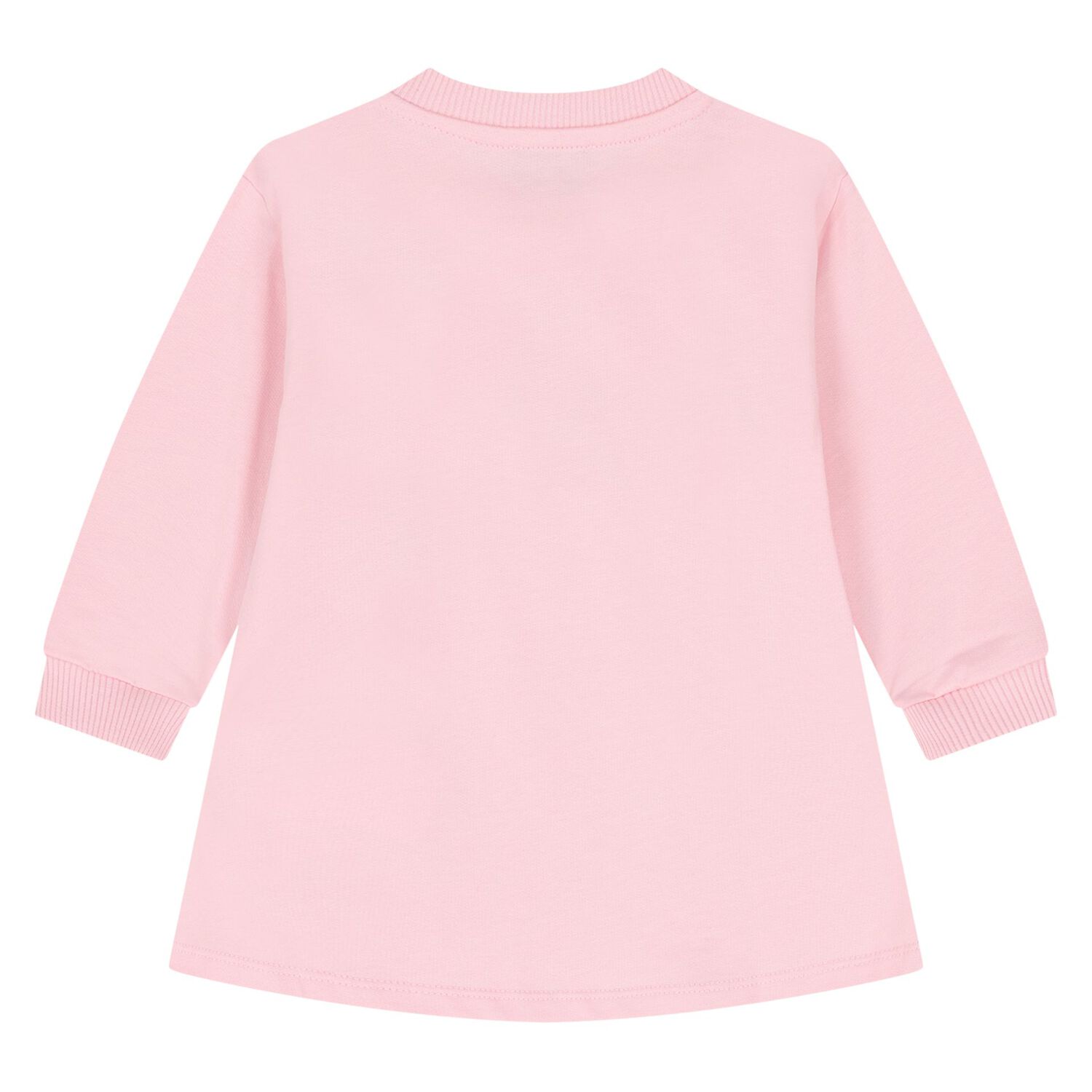 Younger Girls Pink Teddy Bear Logo Dress, 3, hi-res