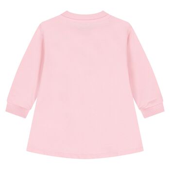 Younger Girls Pink Teddy Bear Logo Dress