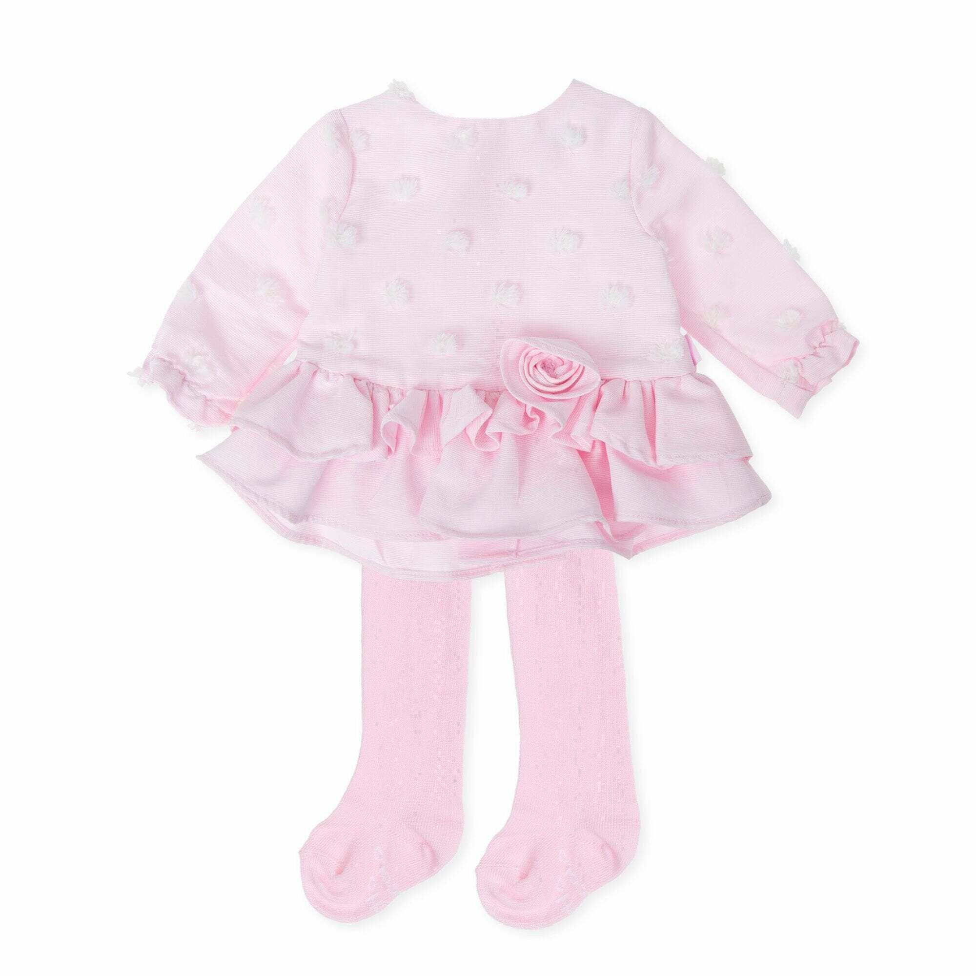 Tutto Piccolo Baby Girls Pale Pink Dress Tights Set Junior