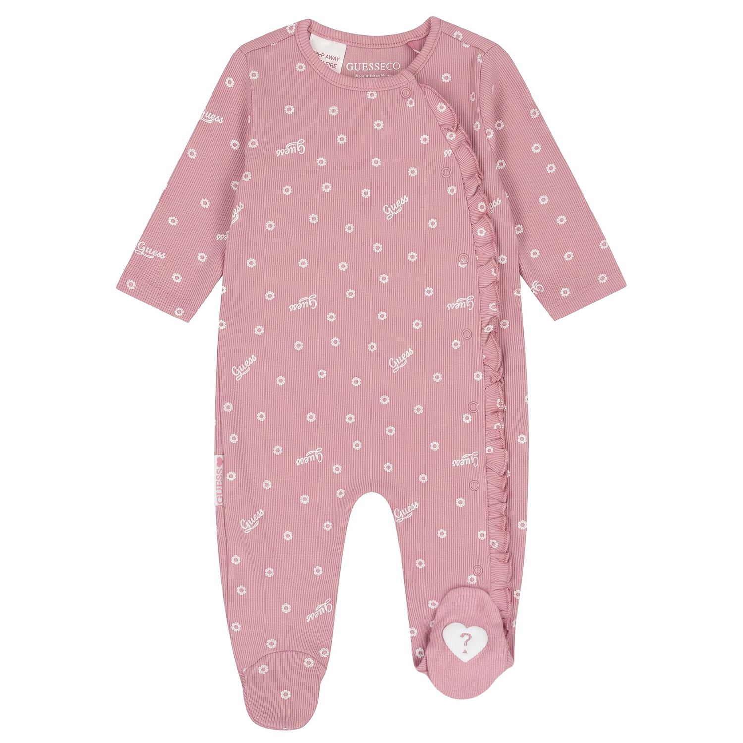 Baby Girls Pink Floral Babygrow Gift Set, 2, hi-res