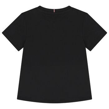 تيشيرت بنات بالشعار باللون الاسود 