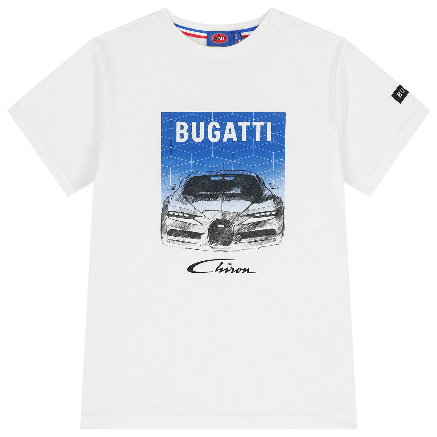 تيشيرت اولاد بالشعار باللون الابيض , 1, hi-res