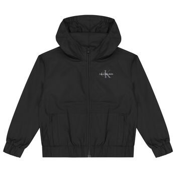 Boys Black Logo Jacket
