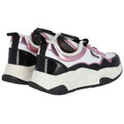 حذاء رياضي بالشعار باللون الأبيض للبنات, 1, hi-res