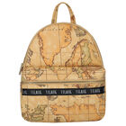 Beige Geo Map Backpack, 1, hi-res