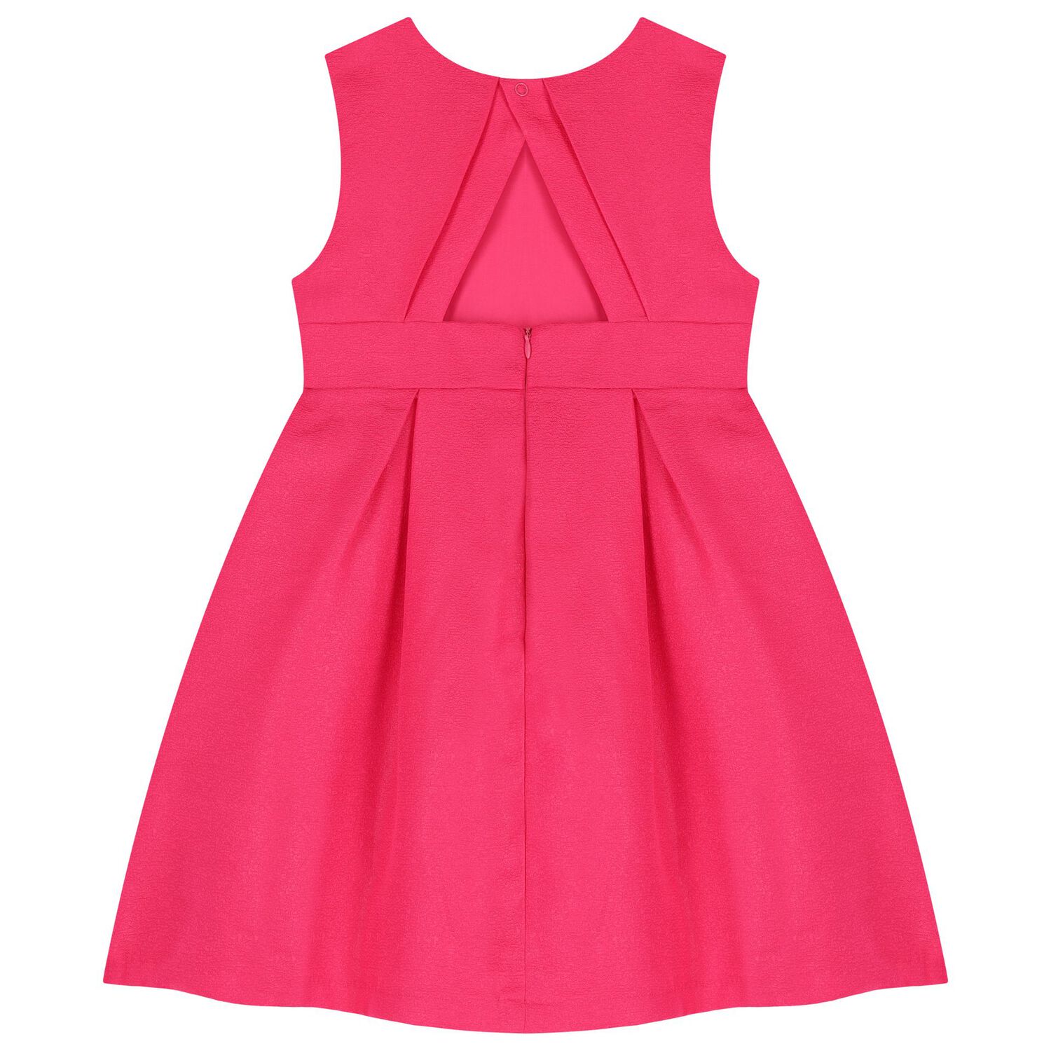 Girls Pink Satin Flower Dress, 1, hi-res image number null