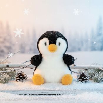 Black & White Chilly Penguin Soft Toy ( 13CM )