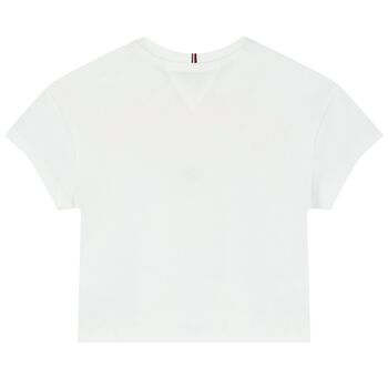 Girls White Logo T-Shirt
