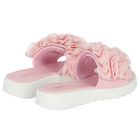 Girls Pink Ruffled Sliders, 2, hi-res