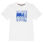 Boys White Logo T-Shirt, 1, hi-res
