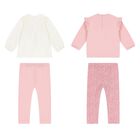 طقم بنات ليغنز باللون العاجي و الوردي (قطعتين), 1, hi-res