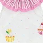 Girls White & Pink Cupcake Swimsuit, 1, hi-res