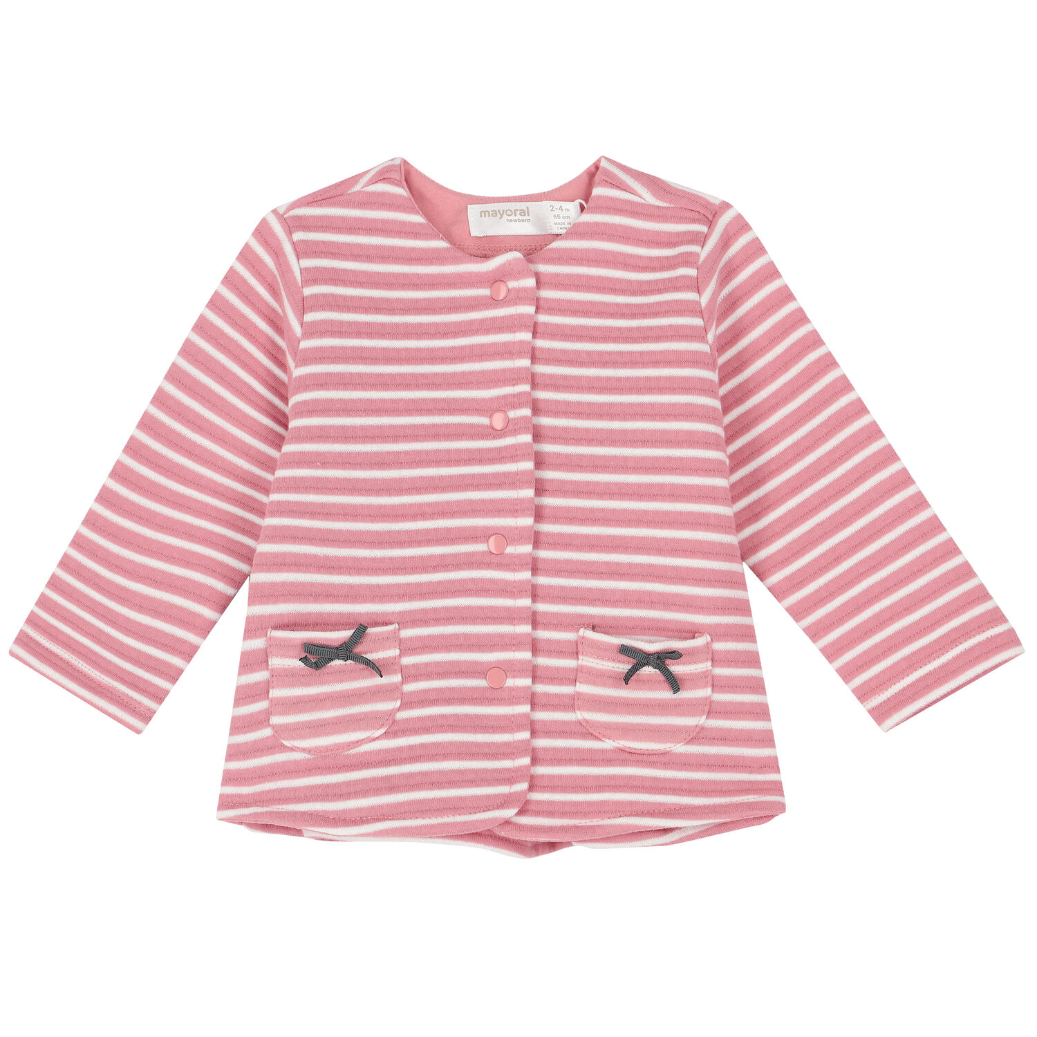 Baby Girls Pink & White 3 Piece Tracksuit, 1, hi-res