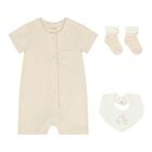 Baby Girls Swan Beige Romper Set, 4, hi-res