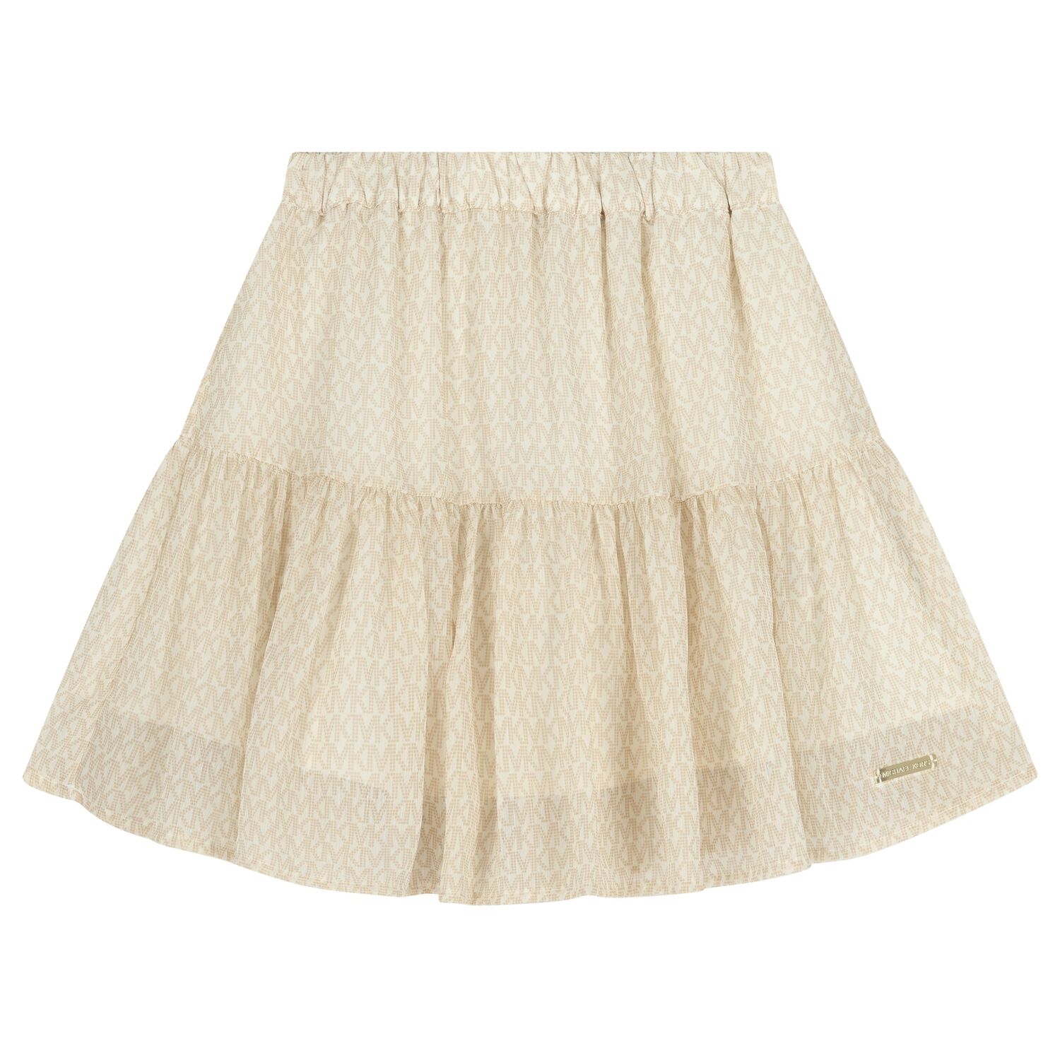 Girls Mini Me Ivory Logo Skirt, 1, hi-res