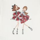 Girls White Embellished Sequin Long Sleeve Top, 3, hi-res