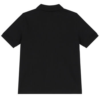 Boys Black Logo Polo Shirt