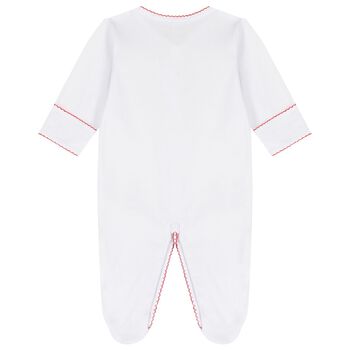 White & Red First Christmas Babygrow