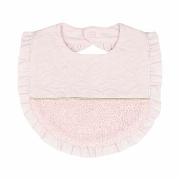 Girls Pink & Gold Baby Bib