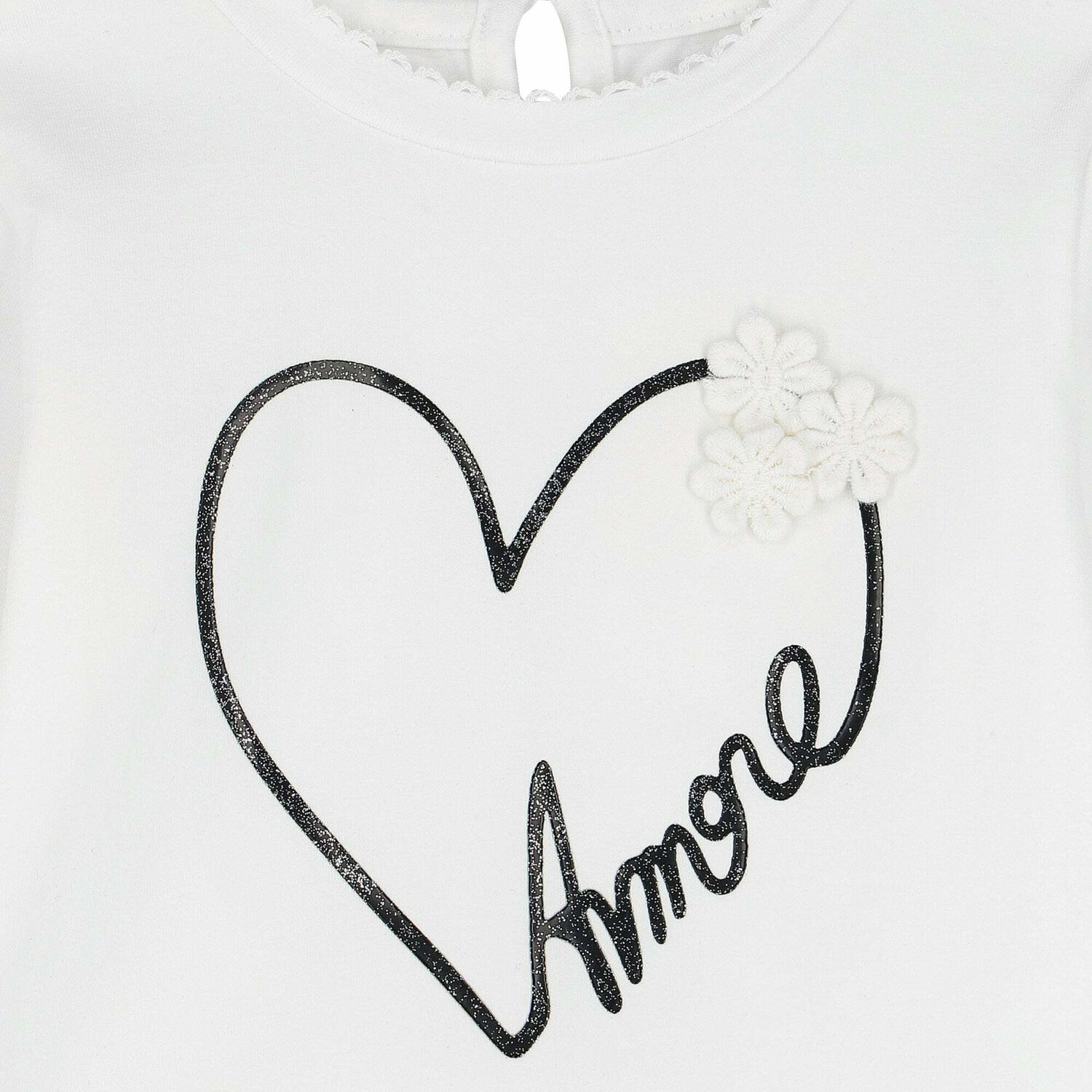 بلوزة قطنية بلون أبيض, 1, hi-res