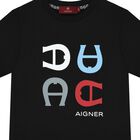 Boys Black Logo T-Shirt, 2, hi-res