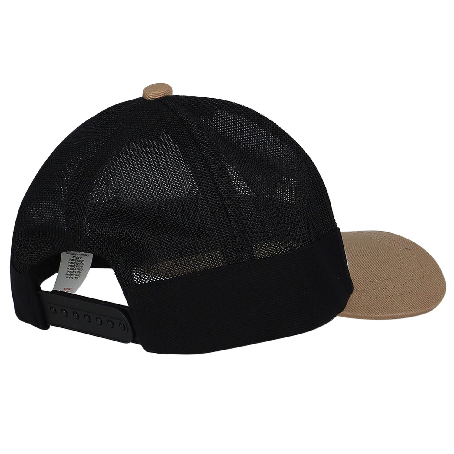 كاب أولاد بالشعار باللون الأبيض والأسود والبيج, 1, hi-res